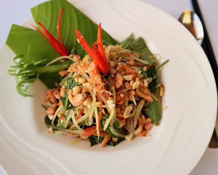 Bok Lahong Papaya Salad at Balconitel Boutique Hotel